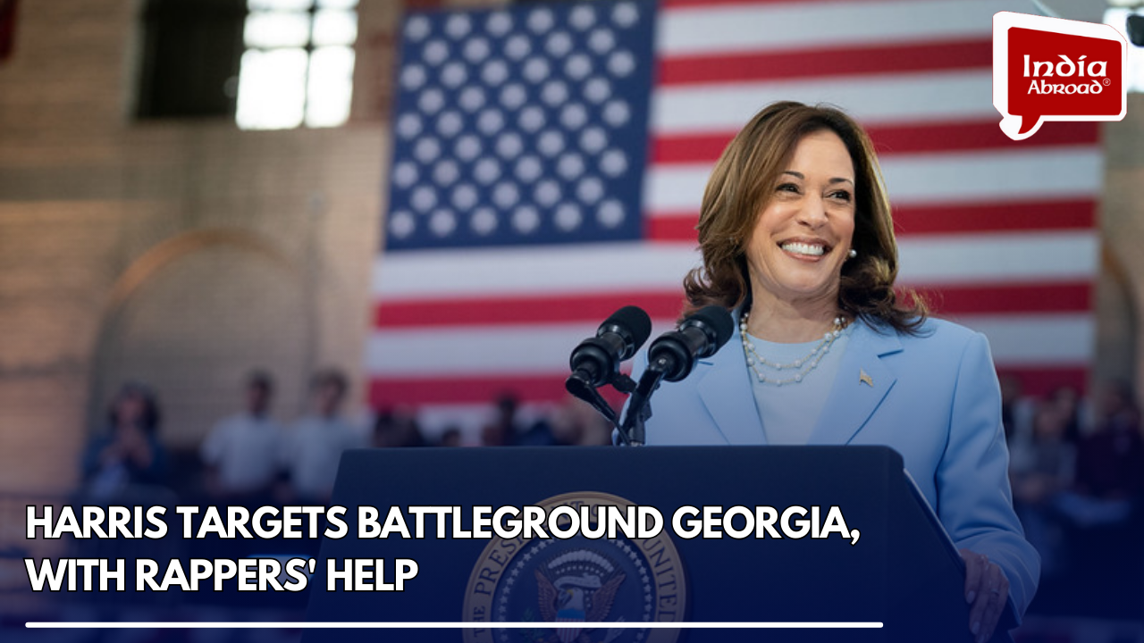 Harris targets battleground Georgia, with rappers' help